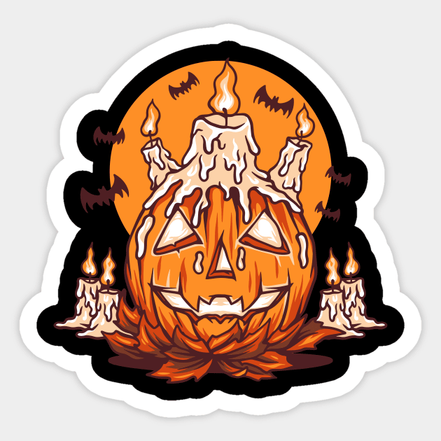 The Possessed Pumpkin Sticker by ATLSHT